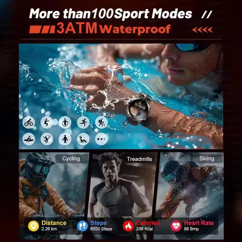 Męski smartwatch wojskowy, spo – Outdoor Adventure Reservations recenzja i cena